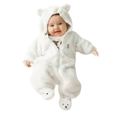 Winter Bear Hooded Romper