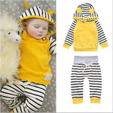 2-pc Set Stripe Hoodie + Pants Baby Outfit