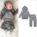 2-pc Set Stripe Hoodie + Pants Baby Outfit