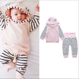 2-pc Set Stripe Hoodie + Pants Baby Outfit