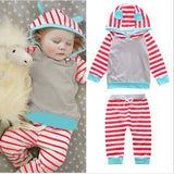 2-pc Set Stripe Hoodie + Pants Baby Outfit