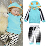 2-pc Set Stripe Hoodie + Pants Baby Outfit