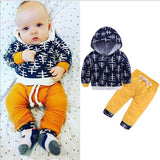 2-pc Set Stripe Hoodie + Pants Baby Outfit